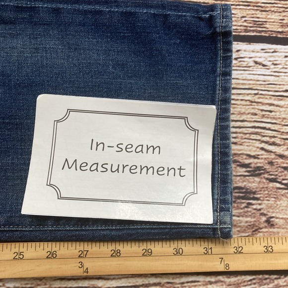 7 For All Mankind Jeans Men's Size 34 Blue Austyn Relaxed Straight Stretch - Picture 13 of 14